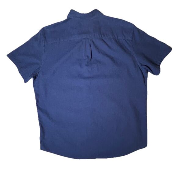 GAP Men’s Shirt XL Standard Fit Navy Blue Linen Cotton Blend Short Sleeve - Picture 10 of 10